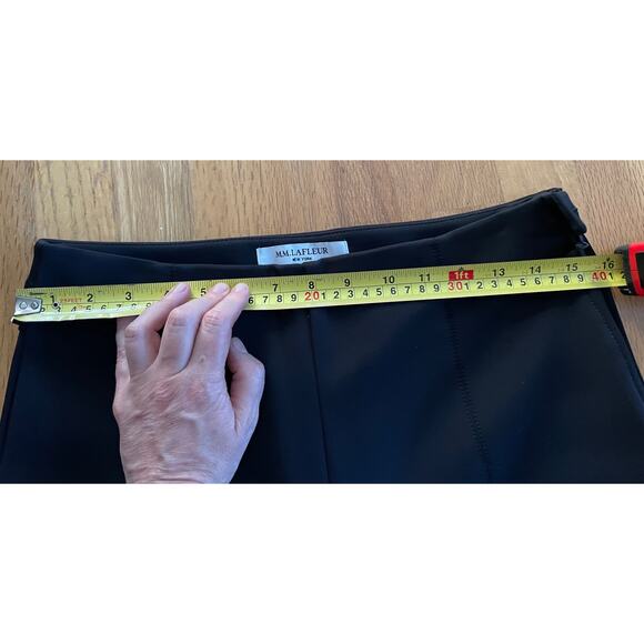 MM Lafleur THE SHAW pant pants black thick scuba material women's size 10 - Picture 5 of 9